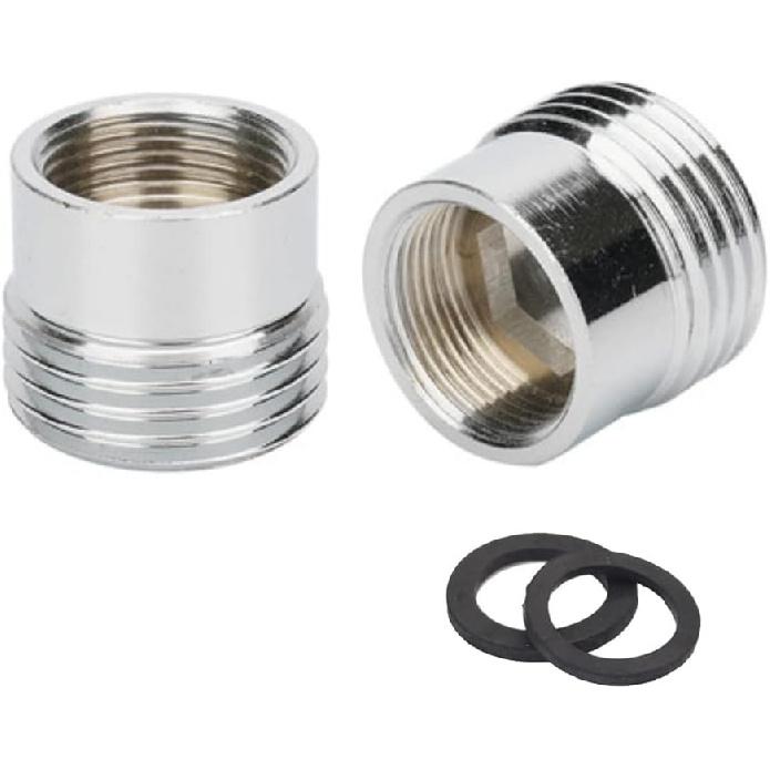 Brass Sink Faucet Adapter, Female NPT Thread Tap Aerator Adapter To Connect G1/2" Water Hose Adapter for Garden Hose Water Filter (F22mm - G1/2)