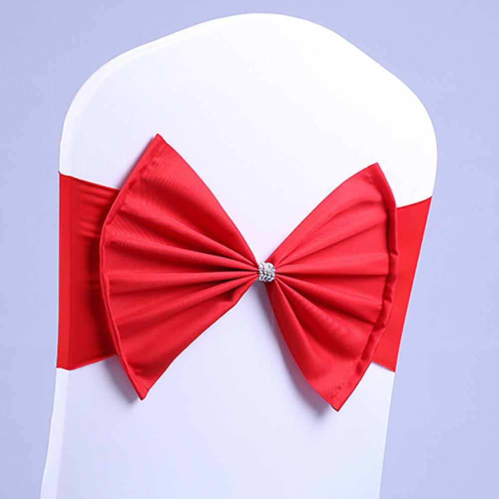 Premium Chair Sashes High Elastic Chair Back Bow Tie For Wedding Party Anniversaries Xmas Birthday Shower Decoration