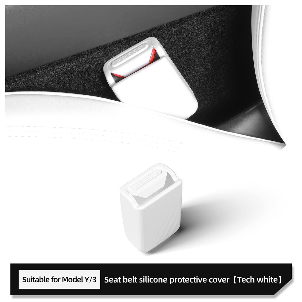 for Tesla Model Y Model 3 -2026 Car Seat Belt Buckle Protective Cover Seat Belt Decorative Cover Accessories