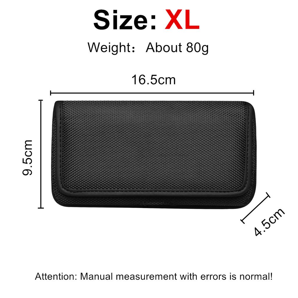 Horizontaler Oxford-Stoff Hüftgürtel Bauchtasche mit Clip Nylonmaterial Handy Lederhülle Handytasche für iPhone Apple Sumsung