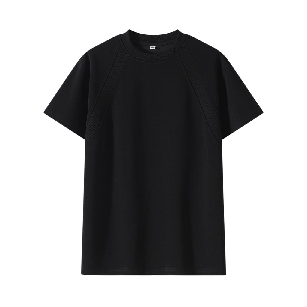 Cotton T-sleeve Men's Spliced Ice Silk Short-sleeved Men's Cool T-shirt Men's Dropped Shoulder Sleeves Short-sleeved Men's