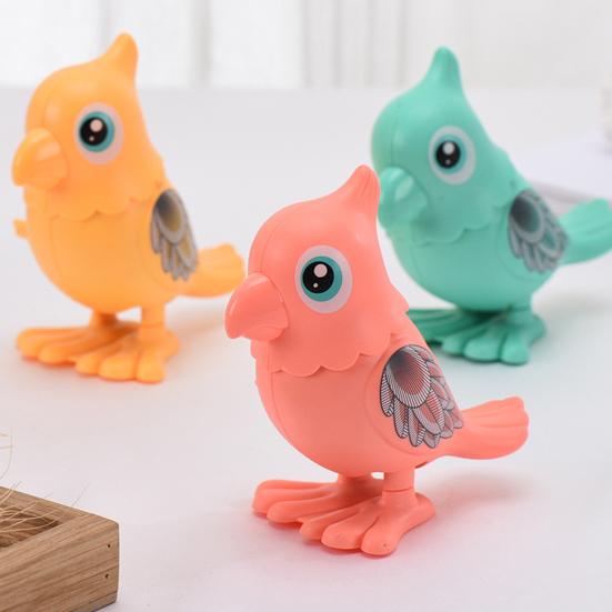

Заводная игрушка, очаровательная детская заводная игрушка-попугай, простая в использовании детская игрушка с заводным животным для подарков, вечеринок A