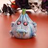 Halloween Garlic Vampire Statue Ornament Decorative Sculpture 2.8x2.8x2.8inch Resin Craft