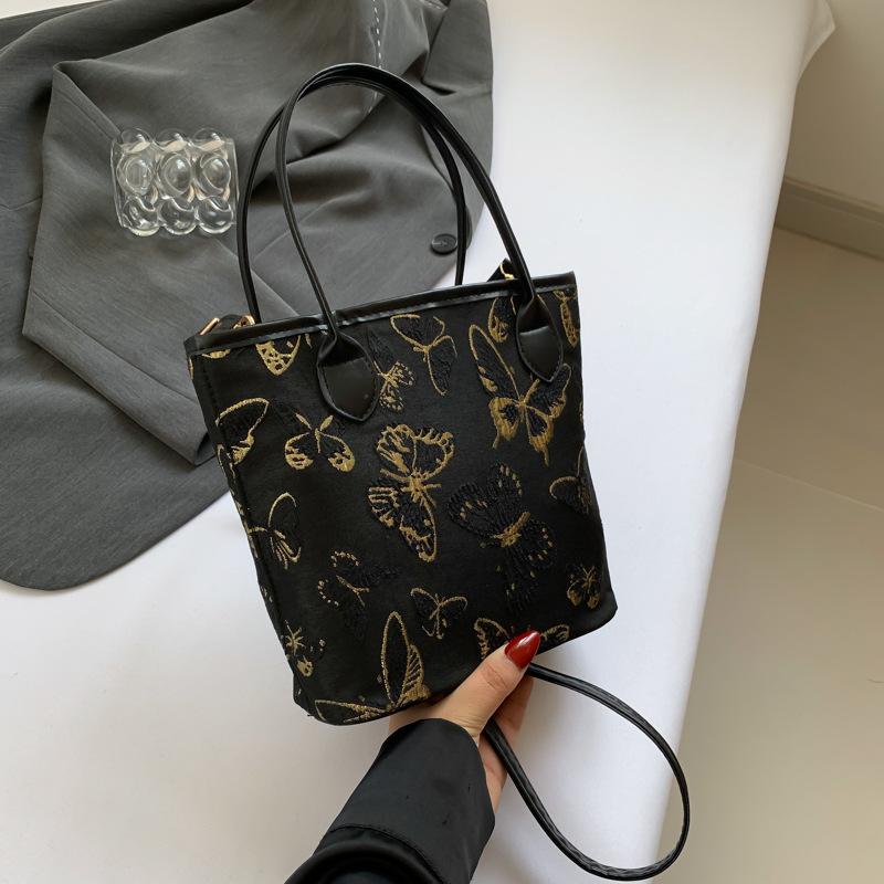 

Модная новая модная сумка в китайском стиле большой емкости для подмышек для женщин, модная сумка-ведро на одно плечо для поездок на работу