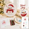 Christmas Embroidery Kit, Holiday Sewing Set for DIY Projects