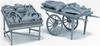 Miniart Meat Products and Market Cart Plastic Model MA35649 Molded in Color 1/35