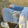 Herren Sommer Mode Lockere Denim Shorts - Amerikanischer Stil, Große Größe, Lässige Fünf-Punkt-Hose