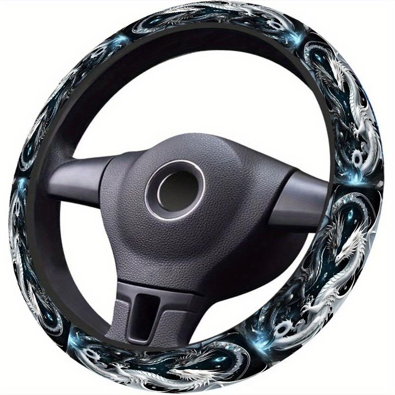 Dragon Duel Steering Wheel Covers Anti Slip Elasticity Car Accessories Steering Wheel Protector Universal 15 Inch for Cars SUV