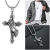 Mens Stainless Steel Jesus Christ Face Crucifix Cross Pendant Necklace Fashionable And Religious