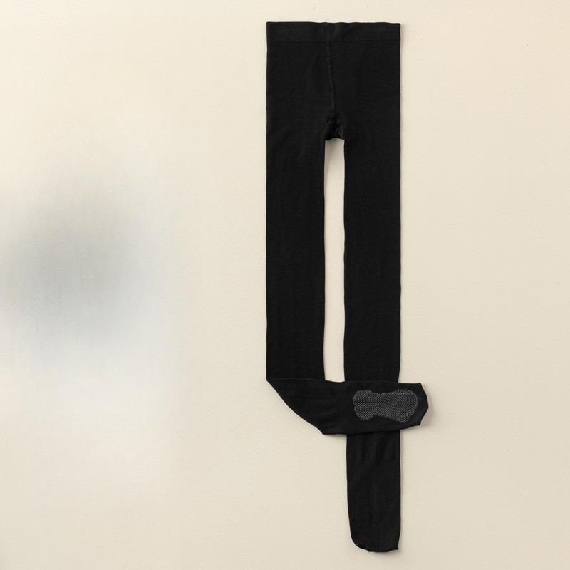 Women's Black Bare Leg Effect Pantyhose Autumn Winter Fleece Lined Thickened Outer Wear Warm Leggings