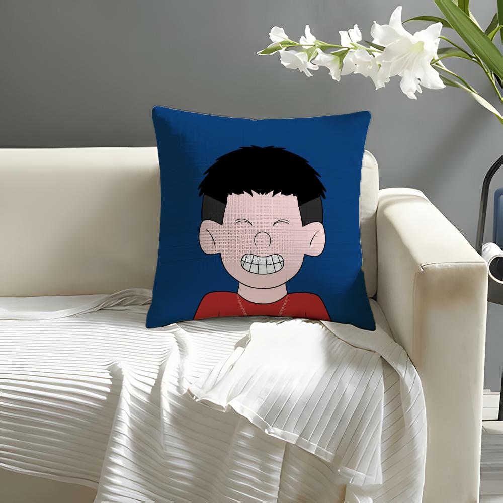 

Anime Cute PPop ManS Pillow Case Natural Linen Organic Fabric DoubleSided Printing Sofa Home Decor Cushion Cover 30X30cm