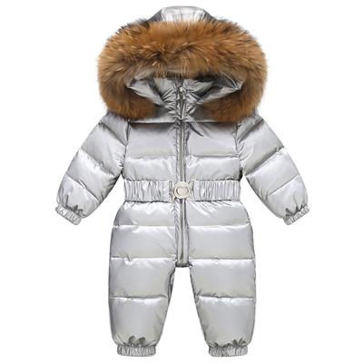 Winter Skianzug Baby Jumpsuit Junge Warme Daunenjacke Kinder Kleinkind Mädchen Kinder Pelzmantel Übermantel