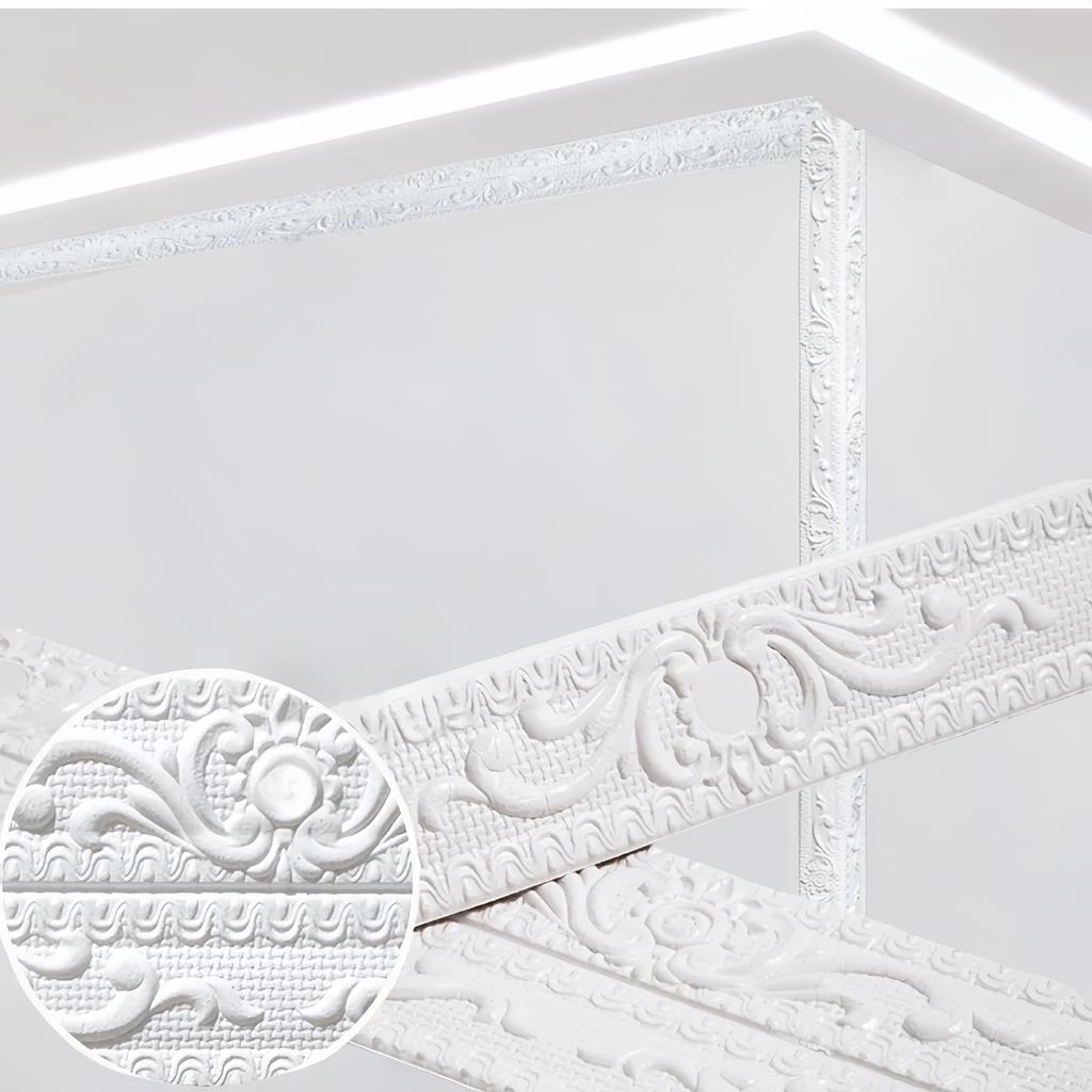 1 Roll 2.3m/90.55in Self-adhesive Flexible Skirting Board, Self-adhesive 3D Decorative Wall Line, Floor and Wallpaper Frame