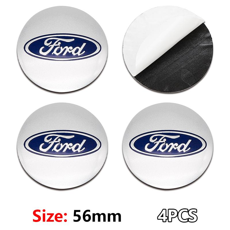 

For Ford Mondeo Mustang Focus 2 3 4 Fiesta ecosport Kuga 4Pc 56mm 60mm Car Styling Wheel Center Cap Hub Covers Badge Accessories