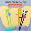 Cartoon Bär Frosch Baby Trainingsstäbchen Spannzange Rutschfest Baby Geschirr
