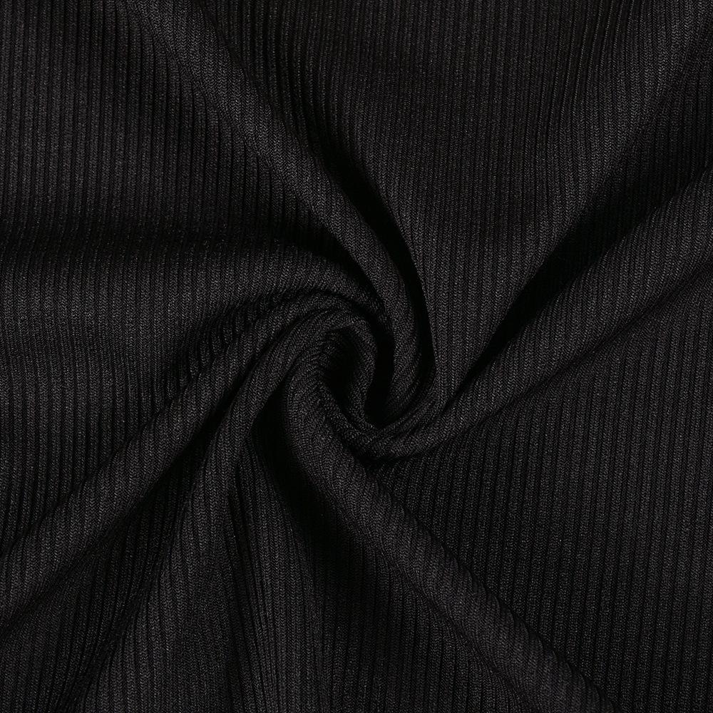 European & American Style Autumn/Winter Sexy One-Shoulder Backless Slim-Fit Long-Sleeve Crop Top for Women