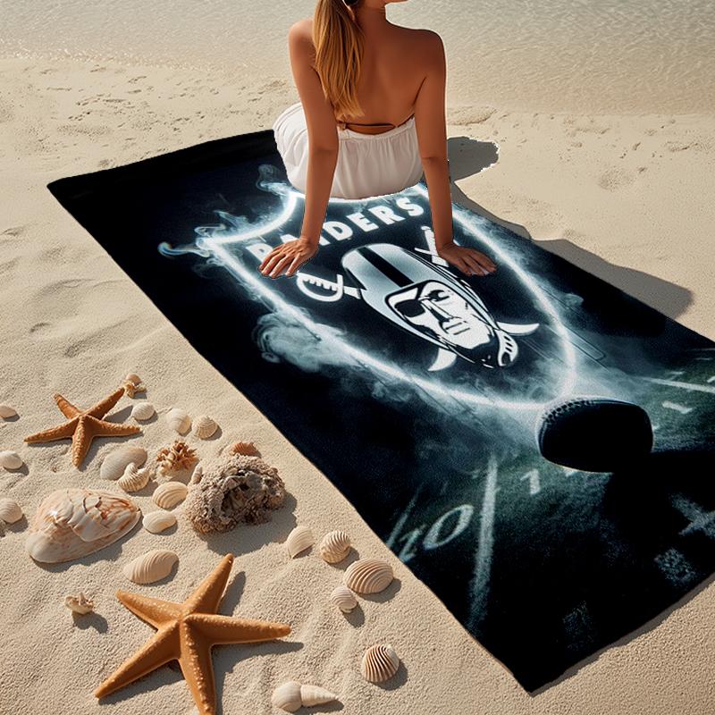 Rai-ders Football Legacy Beach Towel, Super Soft Microfiber, Gift for Her/Him, Birthday, for Pool, Beach, Travel, Home Decor Fan gifts