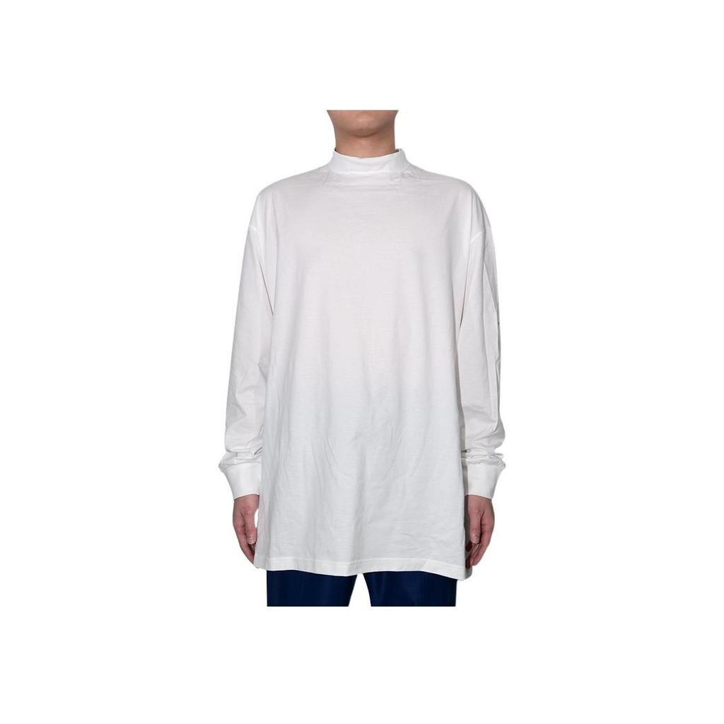 Y-3 Solid Color Crew Neck Long Sleeve T-Shirt Unisex Tops White IB4774