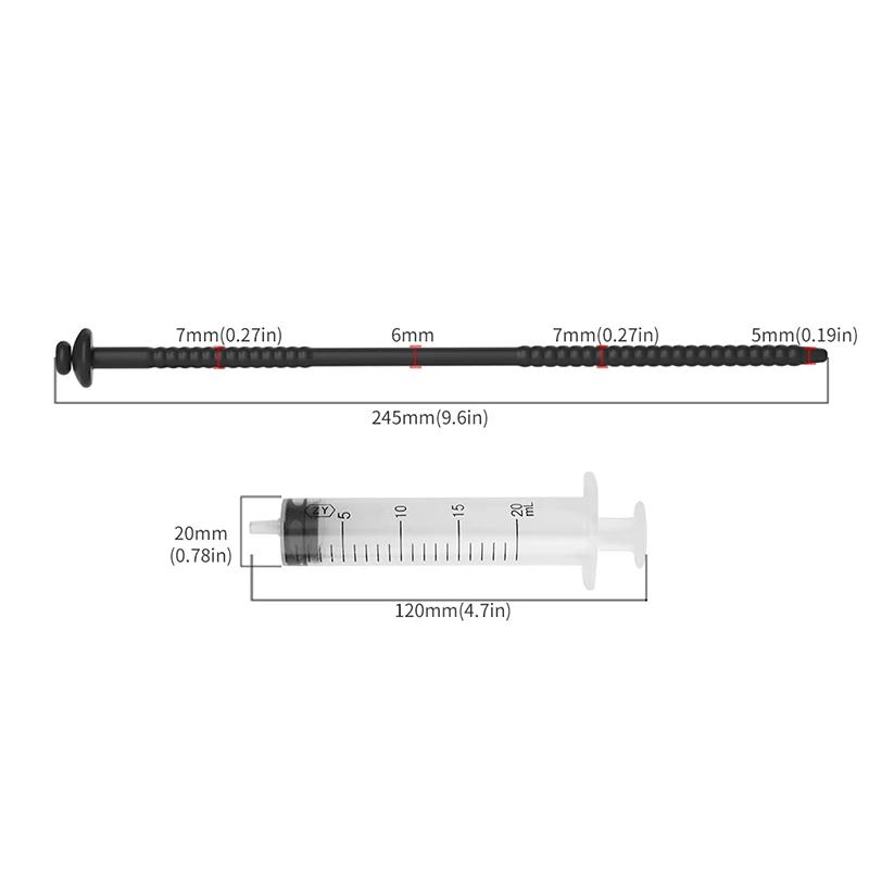 3 Velikosti Silikonová Uretrální Zvuková Tyčinka Vložka do Penisu Stimulace Dilatátor Ctnosti Katétr Dutá Penisová Zátka se Zarážkou Sexuální Hračka pro Muže