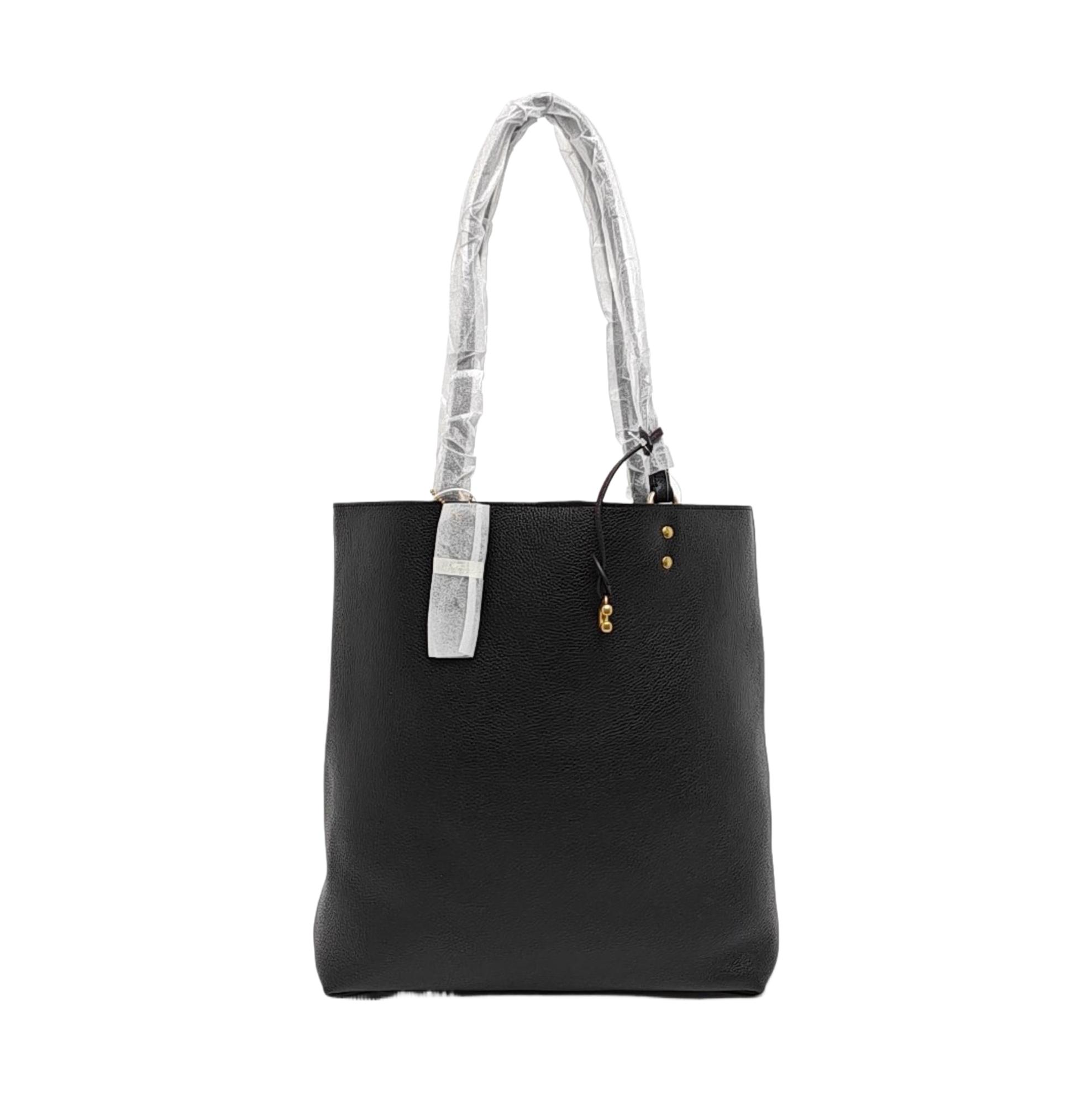[Pre-Owned] Black Leather Handbag - Unused #JYOMXR ONE SIZE