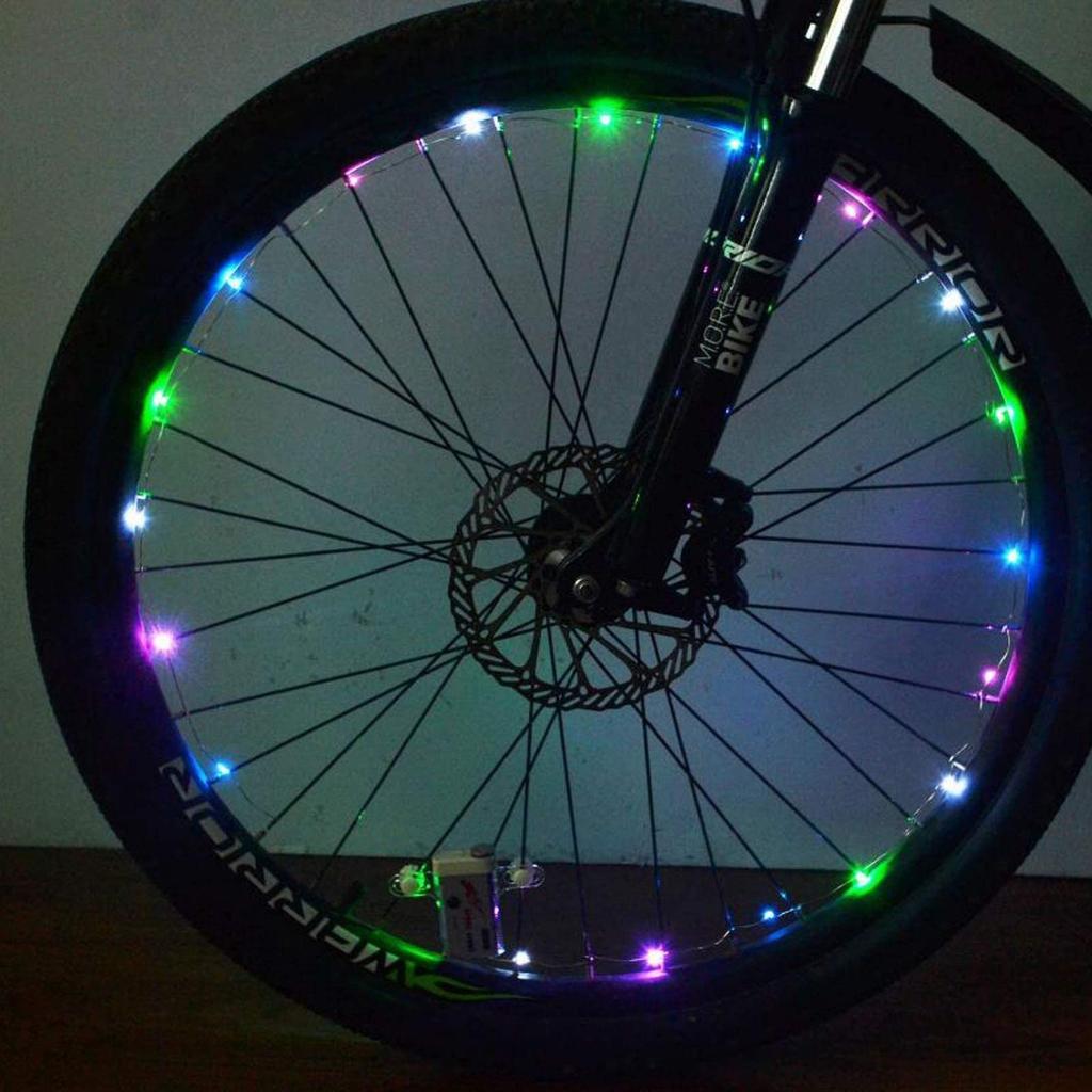 Set of 1 LED Bike Wheel Light Brightly Visible from