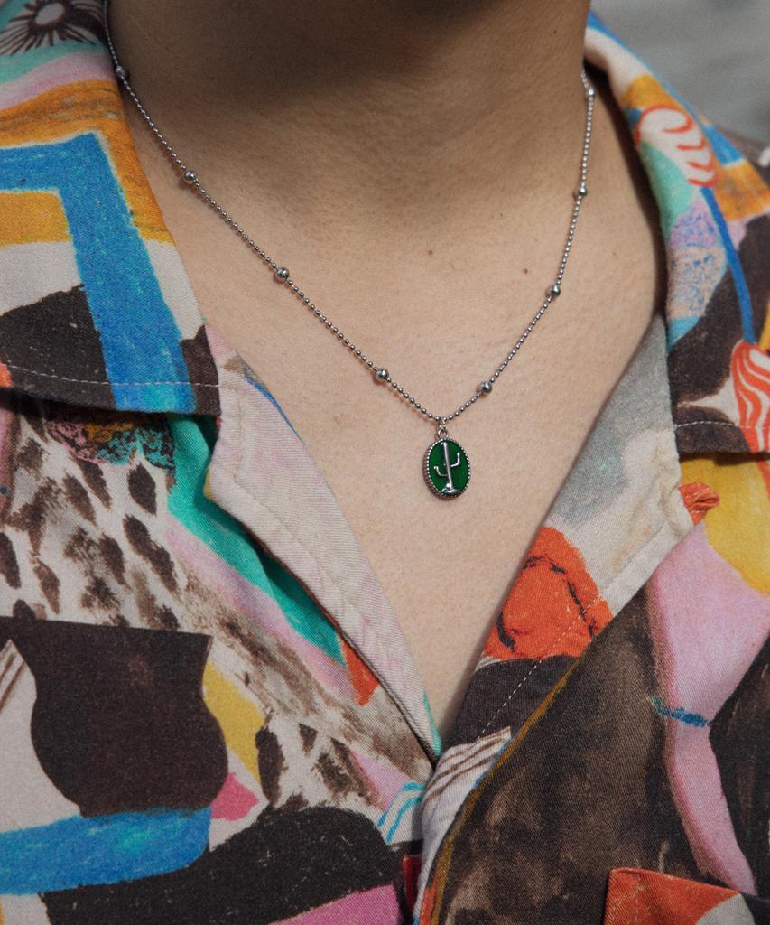 Linger Piece [Unisex] Western Cactus Necklace