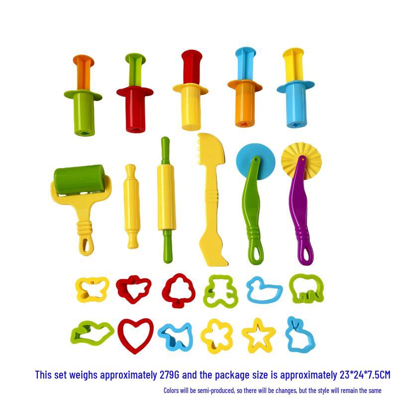 Children's DIY Color Clay Craft Kit: Includes Leather Clay, Glue Machine, Needle Cylinder, Noodle Maker, Dessert, Cake, and Bread Making Tools.