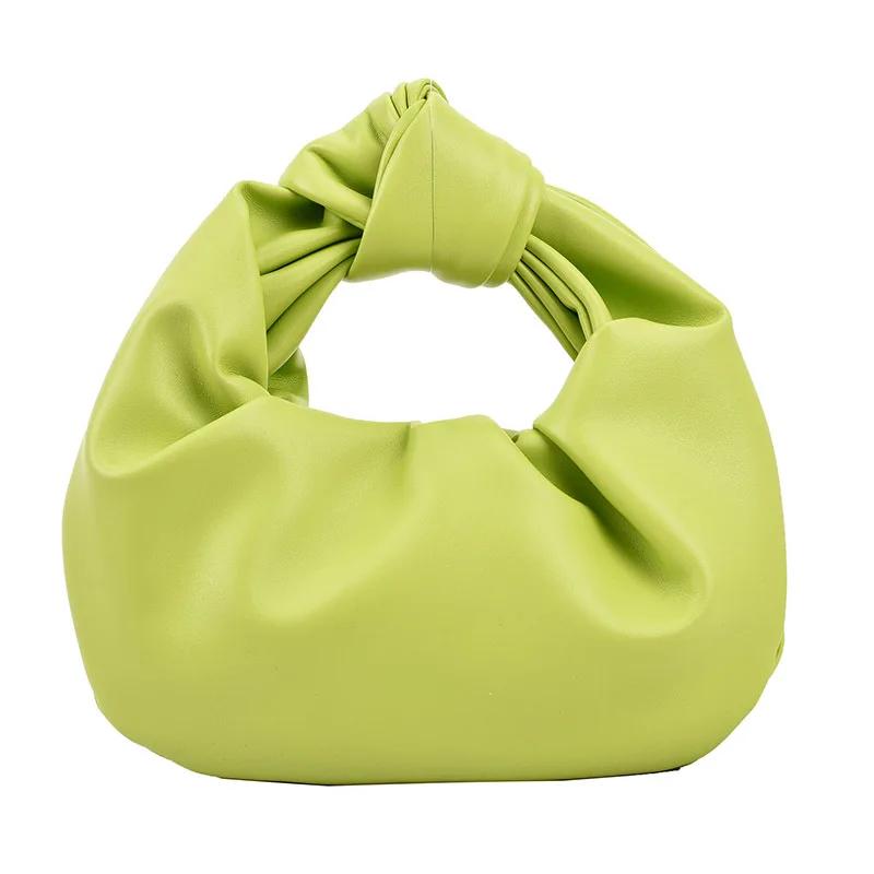 Ruidi bb PU Leer Schoudertassen Mode Geplooide Crossbody Tassen Dames Kleine Schoudertassen Feest Cluch Aktetas Dames groen