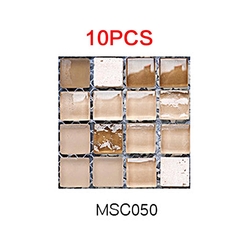 10pcs Wall Decal Wall Sticker Self Adhesive Mosaic Tile Backsplash DIY Bathroom Home Decor