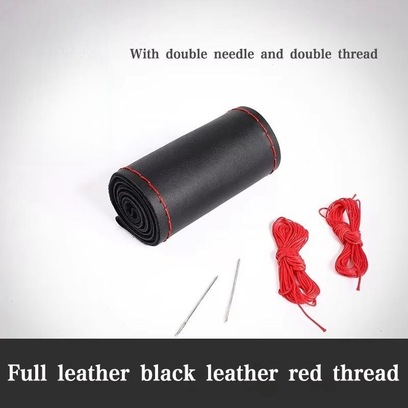 Car Hand-sewn Steering Wheel Cover For All Seasons Universal Microfiber Leather Wear-resistant Cars Accessories