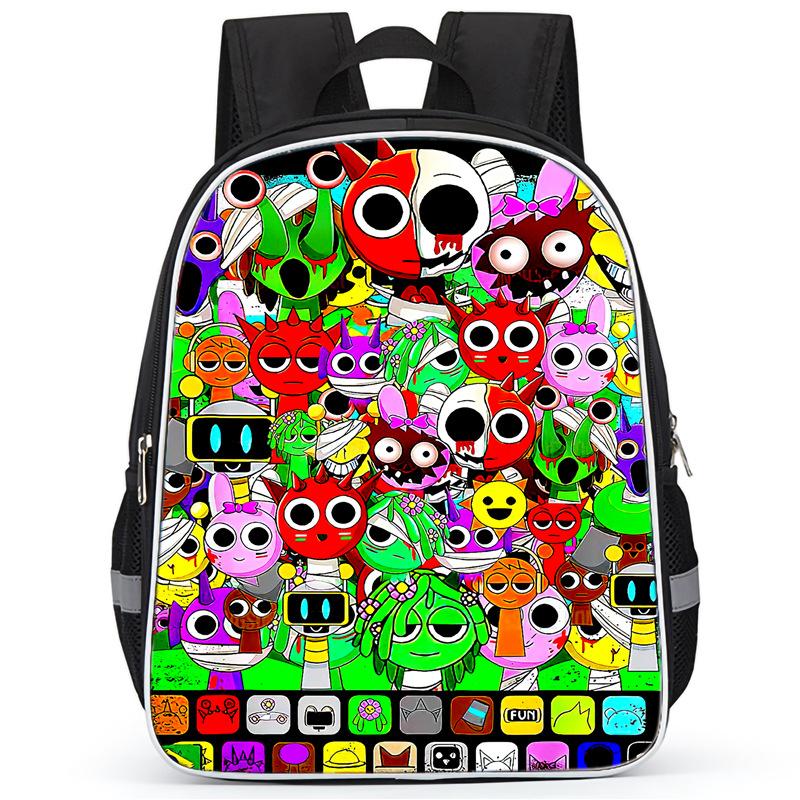 Rhythm Box Sprunki Hra Anime Batoh Studentský Školní Taška Počítačová Taška