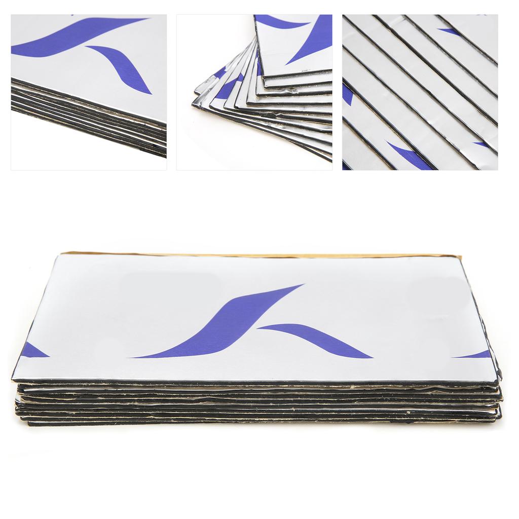 10pcs Heat Sound Insulation Foam Shock Stop Plate 2mm Thickness 200x115mm Universal