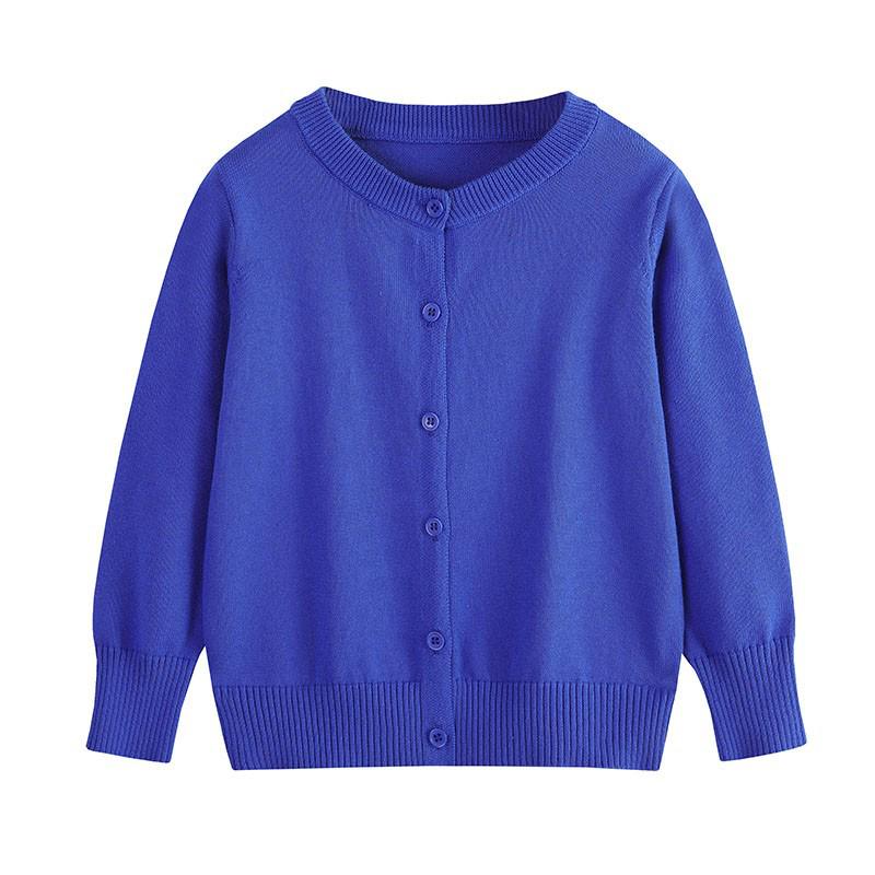 

Дитячий в язаний кардиган-светр-пальто на весну-осінь 2025 для хлопчиків і дівчаток - Класичний стиль 110cm королівський синій колір