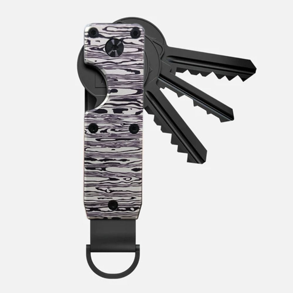 Smart Metal Key Organizer Holds 2-6 Keys with Screwdriver Keychain Minimalist Keys Fob for Keys Less Than 6.2cm