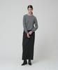 MUSEE [Essentiel] Aubier Minimal Wool-Blend Long Maxi Skirt_Black