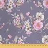 Outdoor Dekostoffe Oxford - Motiv Blumen Und Schmetterlinge Auf Violettem I Dr061