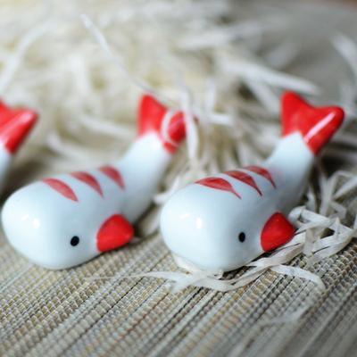 Creativity Ceramic Cute Spoon Rest Holders Fish-Shape Fork Spatula Rack Shelf Chopsticks Holder Kitchen Utensil