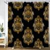 Waterproof Bathroom Shower Curtains Retro Geometric Pattern Washable Fabric Bath Screen 240X180 3D Print Decor Shower Curtain