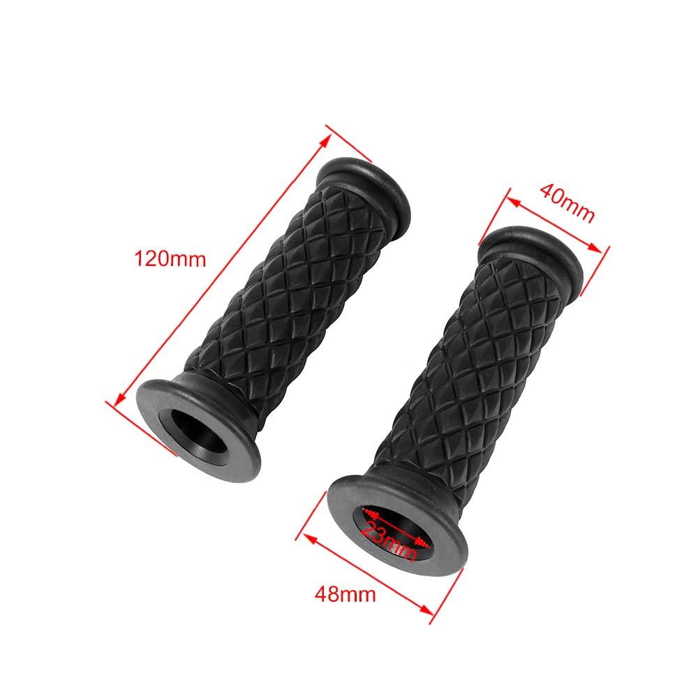 Universal 7/8" 22mm Retro Motorcycle Hand Grips Non-slip Rubber Handlebar Grips