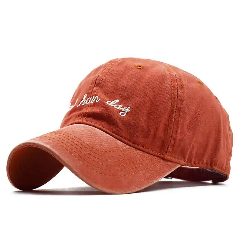 Summer Washed Old Baseball Caps For Men Casual Denim Embroidery Bad Hard Day Women Outdoor Snapback Trucker Hat Gorras Casquette