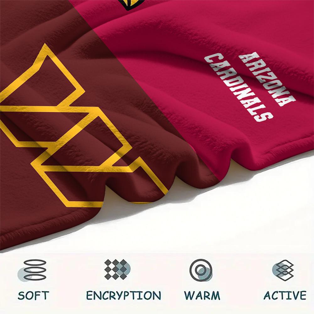 Arizona Cardinals Print Flannel Blanket, High quality Comfortable for All Seasons, Home Decor, Warmth and Comfort, Perfect for Christmas Gifts