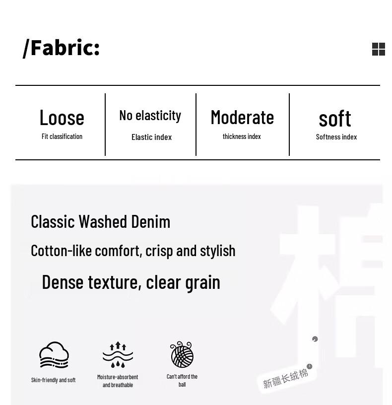 VUUG Men's Vintage Loose Fit Wide Leg Jeans