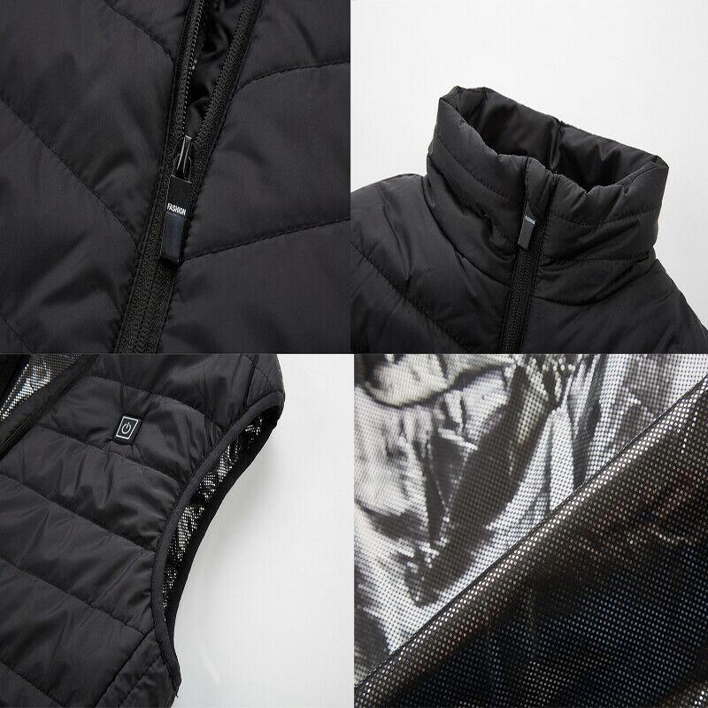 Heated Vest Warm Body Electric USB Men Women Heating Coat Jacket