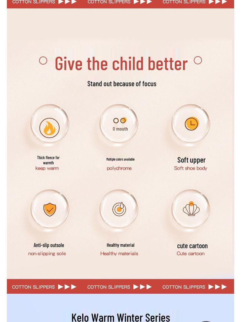 Pinguïn Pluche Furry Pantoffels voor Kinderen - Warme, Zachte, Gesloten Hiel Katoenen Schoenen voor Jongens en Meisjes