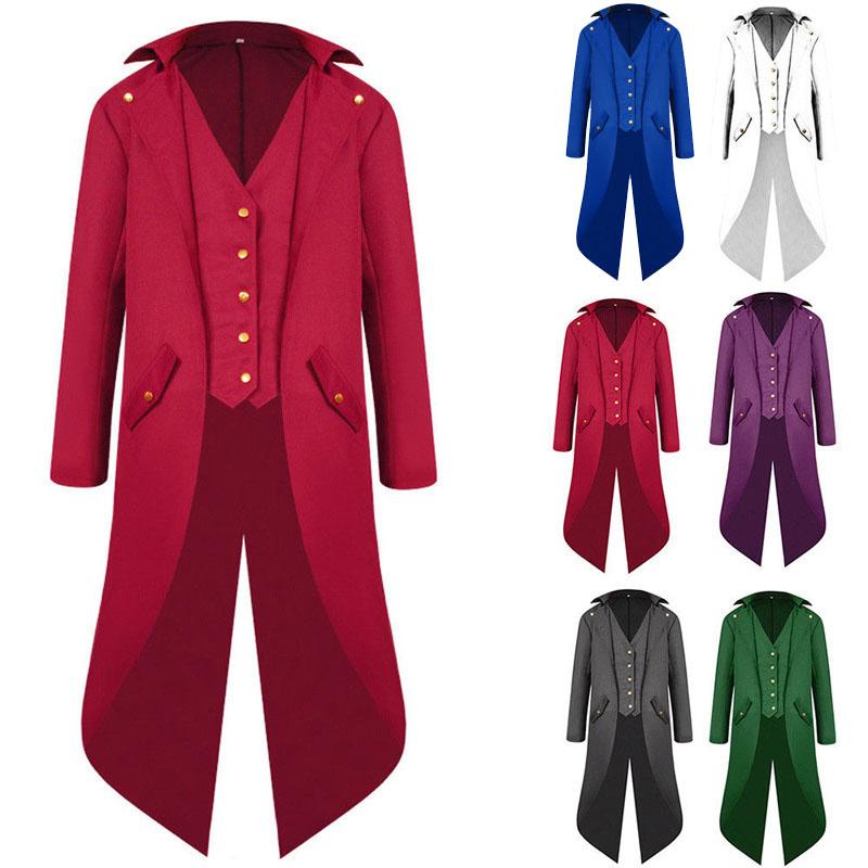 Coat Steampunk Mens Vintage Jacket Victorian Coat Mens Uniform Cosplay Costume