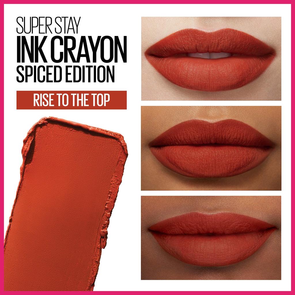 Maybelline SuperStay Ink Crayon Longwear Matte Lipstick Rise To The Top 0.04 oz.