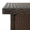 3 Piece Garden Bar Set with Cushions Brown Poly Rattan