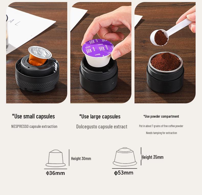 Portable Electric Espresso Machine with Digital Display for Travel