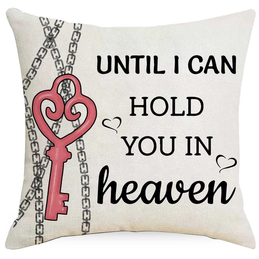 Valentine's Day Throw Pillow Cover Festive Decorative Cushion Festive Linen Print Cushion Cover Soft