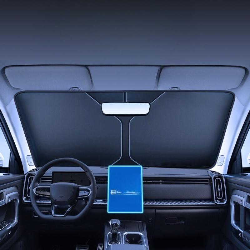 For Jaecoo J7 2023 2024 Car Windshield Sun Shade Blocks UV Ray Reflector Auto Window Visor Shield Cover Foldable Parasol 1 Piece
